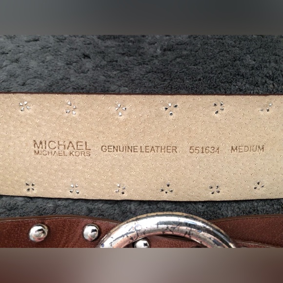 Vintage Micheal Kors Wide Leather Belt size Medium - Picture 3 of 4